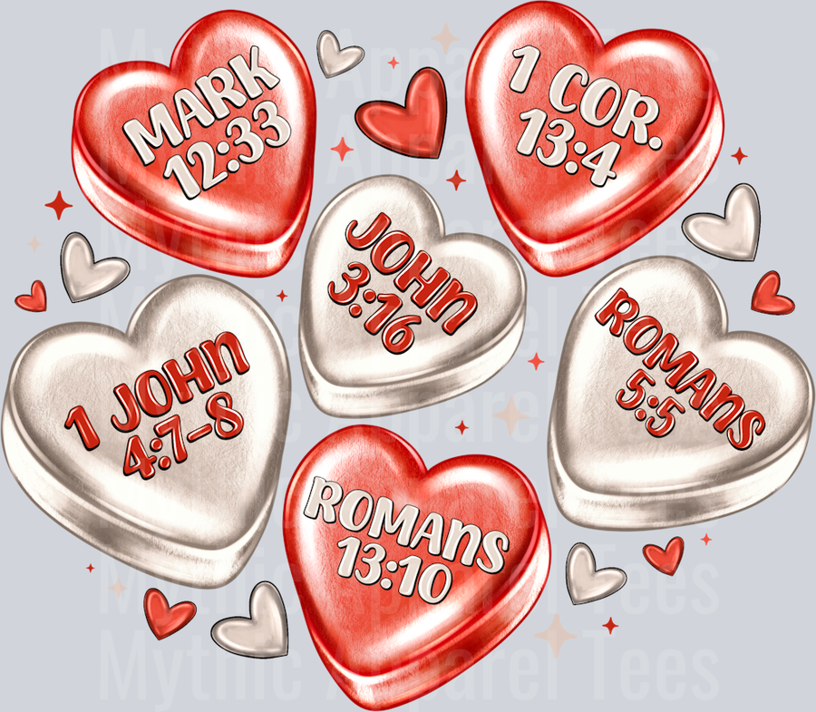 Valentine Hearts with cute writing