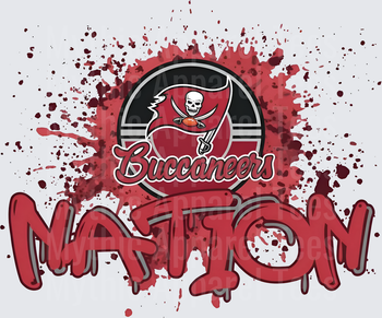 NFL Transfers Tampa Bay Buccaneers Nation Blood Splatter Design
