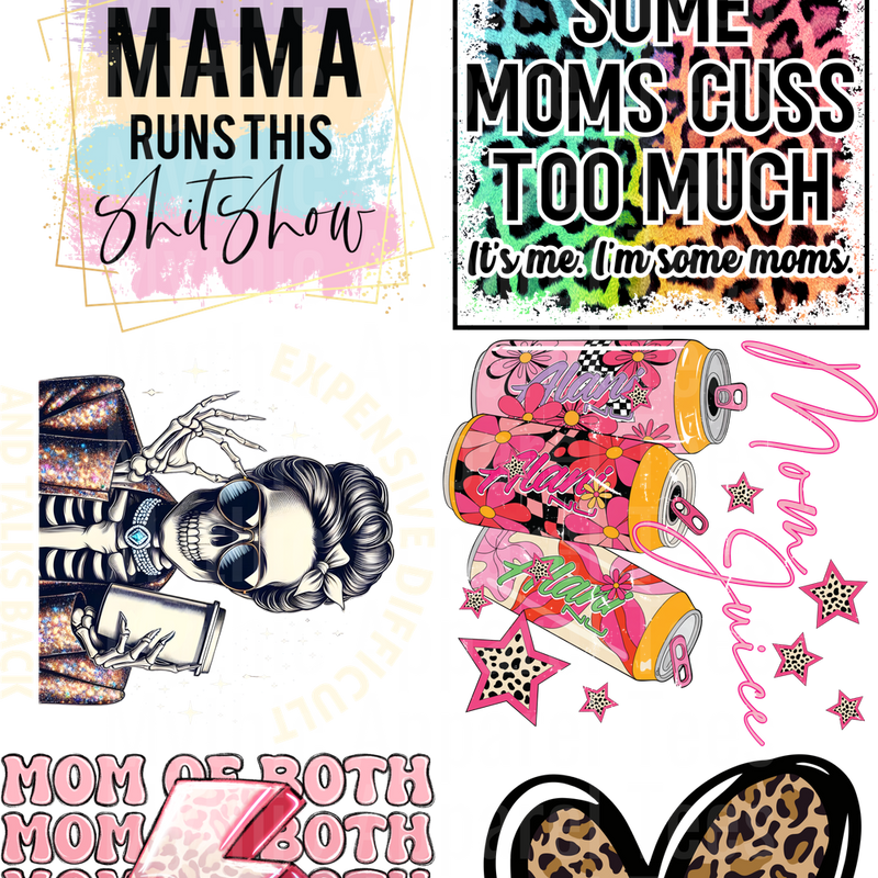 MOMS VARIETY 3 GANG SHEET 10 FULL SIZE IMAGES