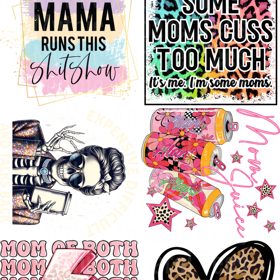 MOMS VARIETY 3 GANG SHEET 10 FULL SIZE IMAGES