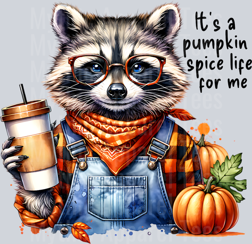 ITS A PUMPKIN SPICE LIFE FOR ME RACCOON