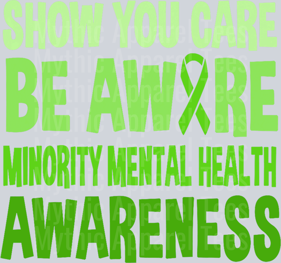Show you care, be aware DTF Mental Health Awareness Transfers