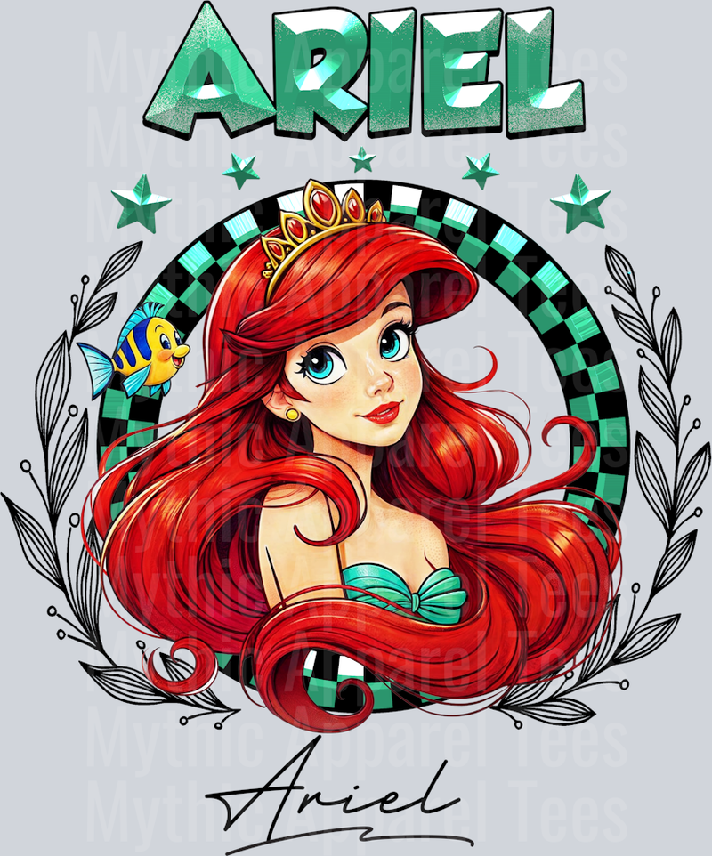 Ariel Disney Classic Portrait with Signature Disney Princess