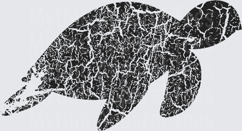 Sea Turtle Distressed Print - Vintage Sea Turtle T-Shirt