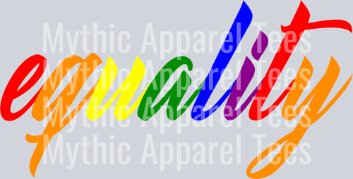 Equality colorful pride rainbow LGBTQ+ Transfer
