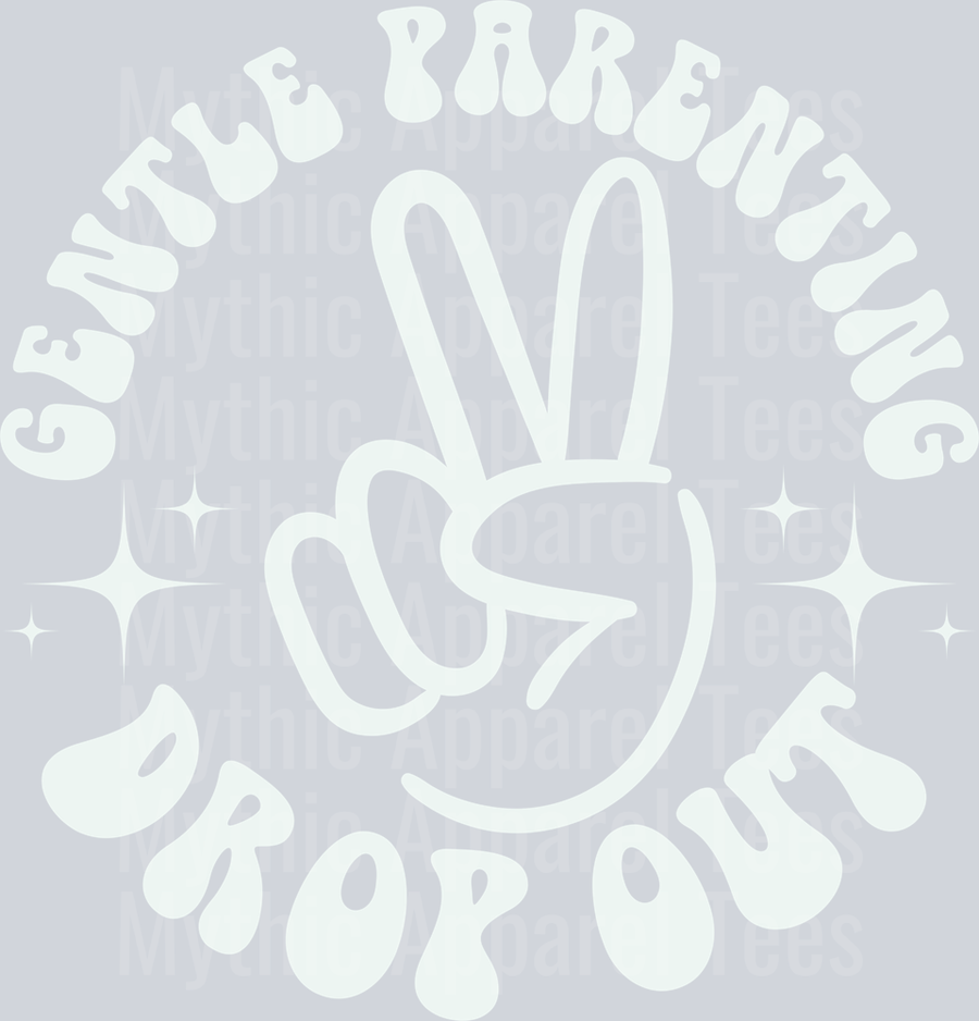 Gentle parent pocket white DTF Mom Dad Transfers