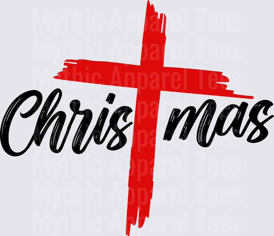 ChristmasCROSS4 BlackRed-Joy7design