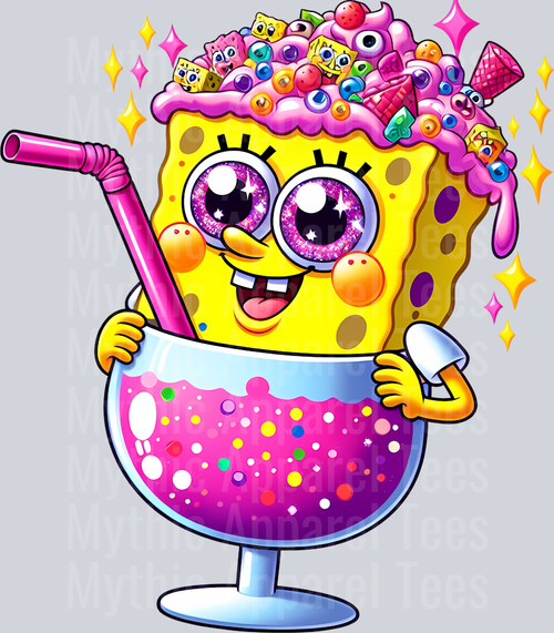 Sponge Bob Margarita DTF Sponge Bob Transfers