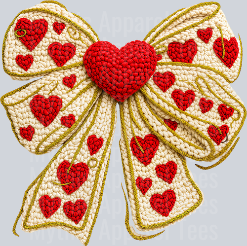 AZ624 Yarn Valentine Bow Png