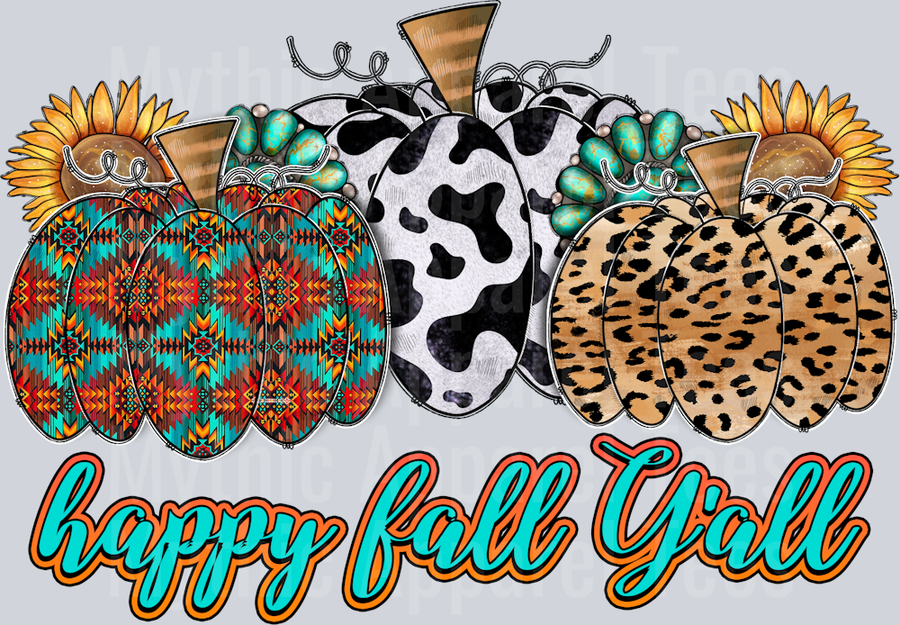 Happy Fall Yall Western Pumpkins