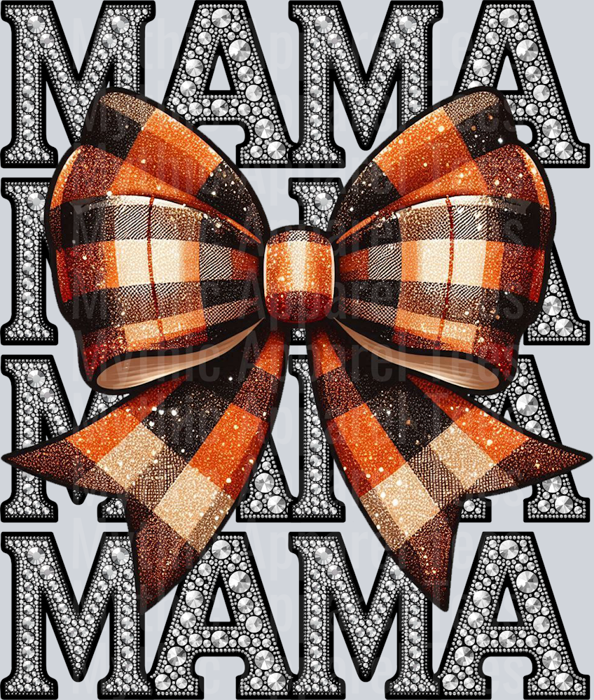 Rhinestone Fall Bow Mama