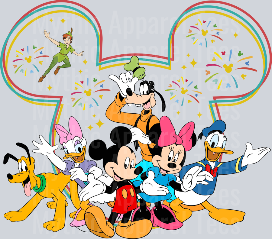 MIckey Mouse Crew peter pan Mickey Ears DTF Disney Transfers