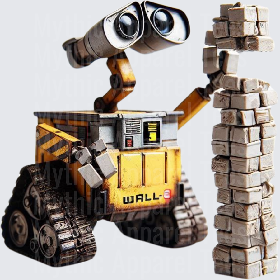 WALL-E Robot Stacking Compressed Trash Cubes Pixar Character Design