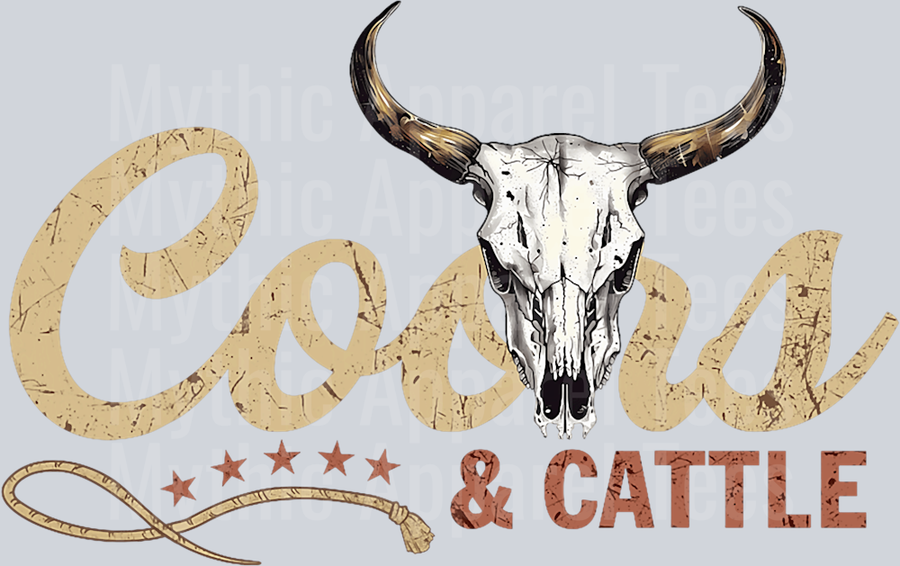 Coors and Cattle DTF Western Transfers