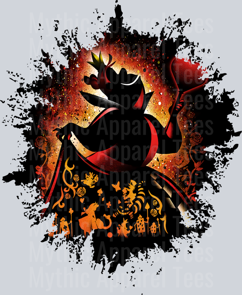 Queen Of Heart Disney Villain Dark Silhouette Color Splash Crystal Ball Vision