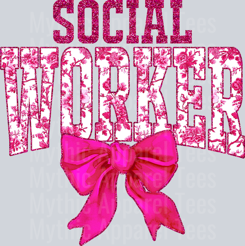 Pink Toile Social Worker
