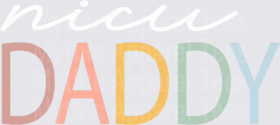 Nicu Daddy Retro Colorful NICU Dad Boho Tiny Warrior T-Shirt