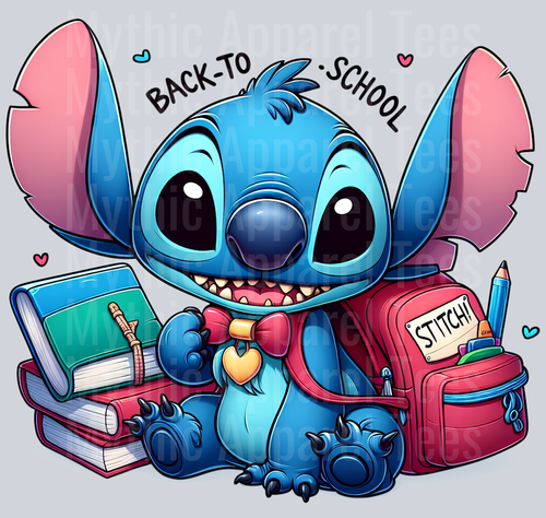 Stitch Back to School Transfer 1 DTF Stitch Back To School Transfers