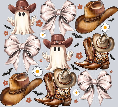 Ghost Cowboy Coquette Western Halloween