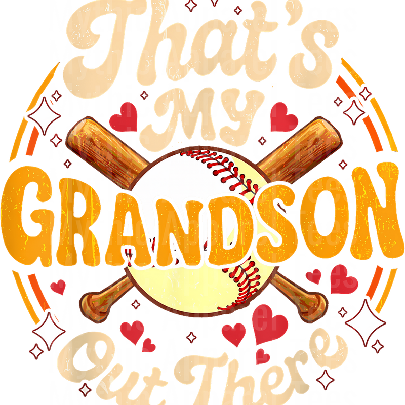 Grandma Grandpa Grandparents Baseball DTF Transfer