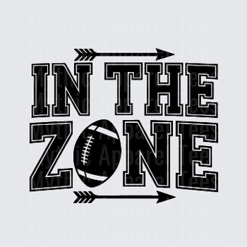 American Football In The Zone Bold Arrow Graphic Design