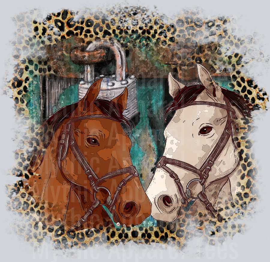 Horses Water color Western