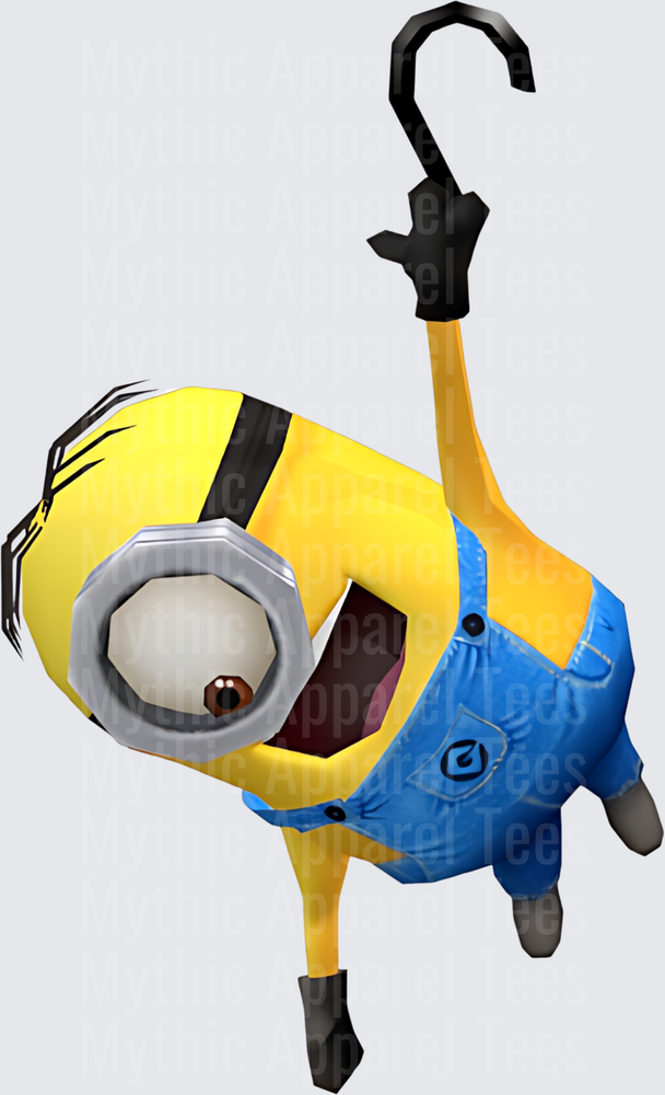Minnions Stuart Hanging Upside Down From a Hook