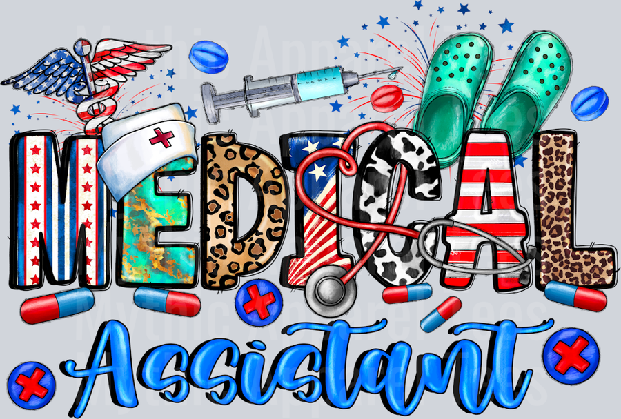 4th Of July Medical Assistant Nurse Patriotic