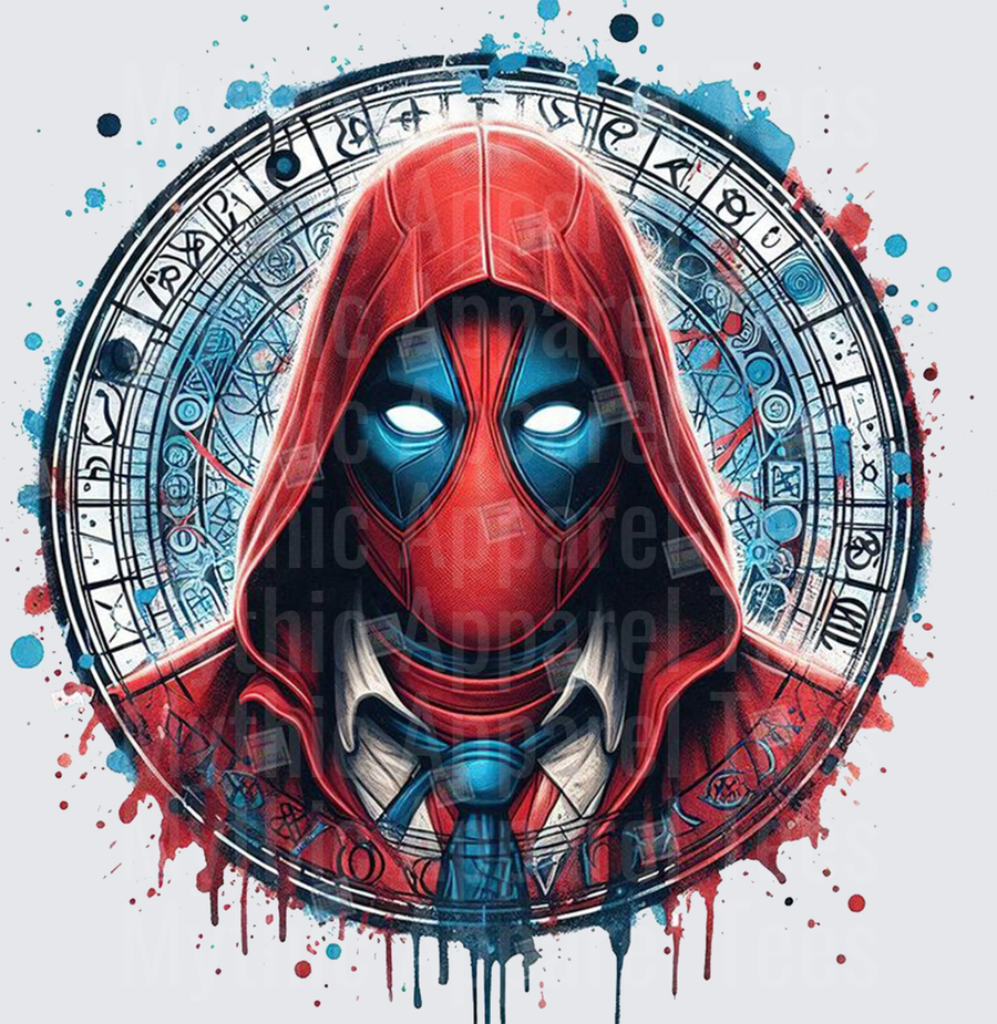Marvel Super Heroes Deadpool Mystic Sorcerer Mandala Splatter Art
