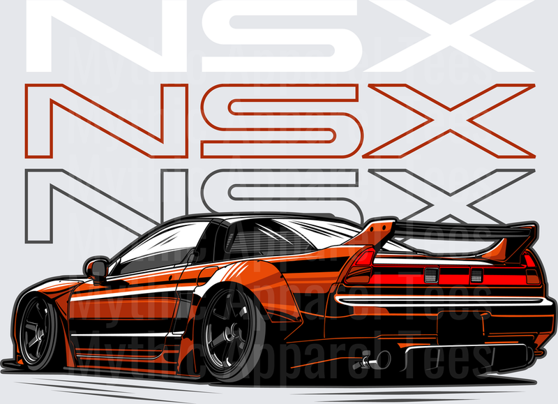 Drifting and Muscle Cars Honda Acura NSX Widebody JDM Orange Stance