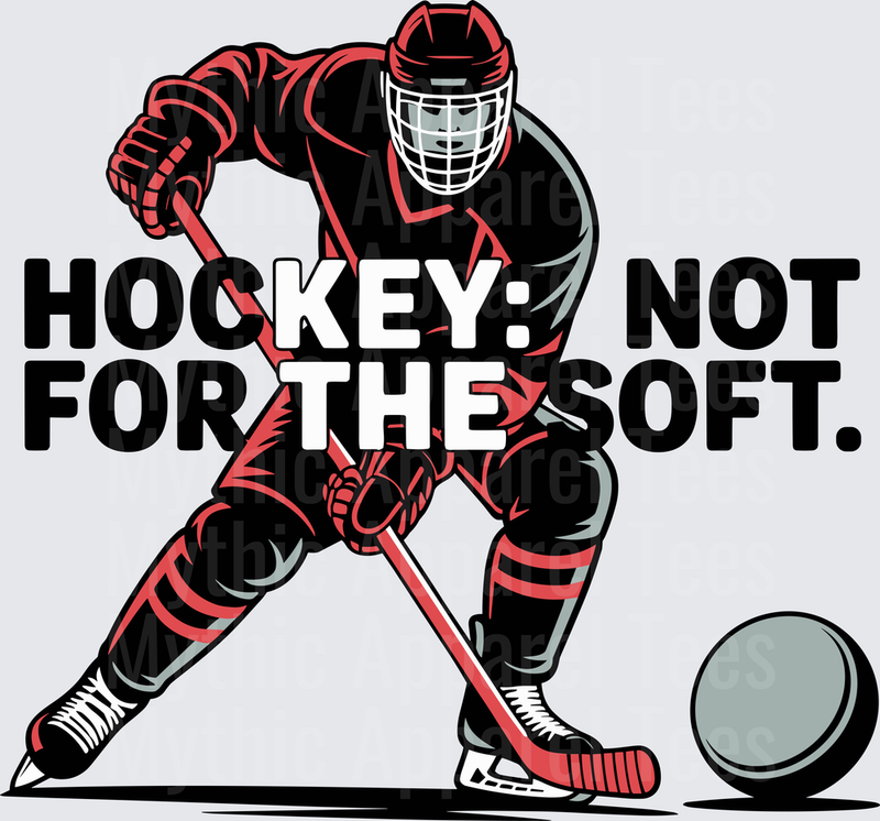 Ice Hockey Player Red Black Gear Not For The Soft Bold