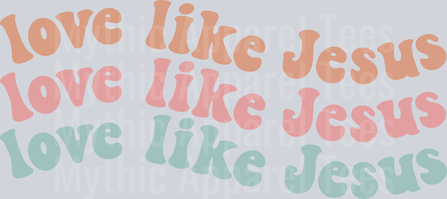 Love like Jesus wave DTF Religious Transfers