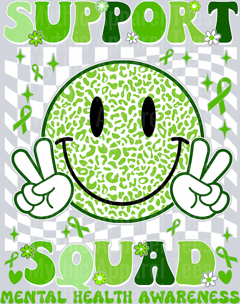 Support Squad DTF Mental Health Awareness Transfers