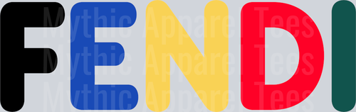 Fendi logo multicolor PNG