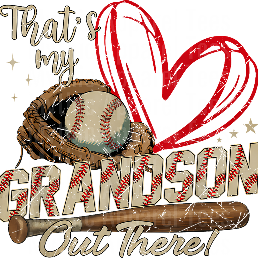 Grandma Grandpa Grandparents Baseball DTF Transfer