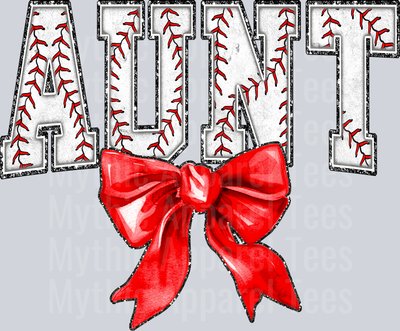 Baseball Aunt Bow School Spirit & Sports