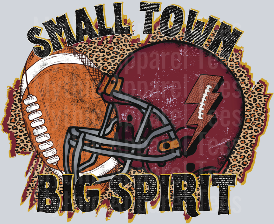 Small Town Big Spirit DTF Football Transfers