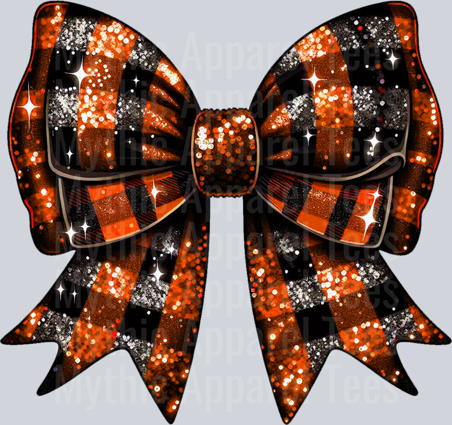Orange And Black Bow