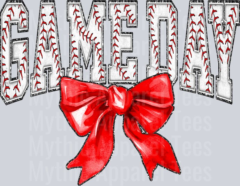 Baseball Game Day Bow School Spirit & Sports