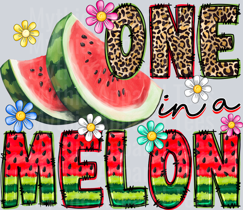 One in a melon watermelon DTF Summer Transfers