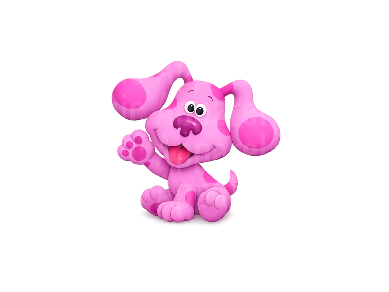 Blues Clues Magenta Pink Puppy Waving Happy Sitting Pose