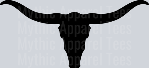 Cow Bull Horn DTF Western Transfers