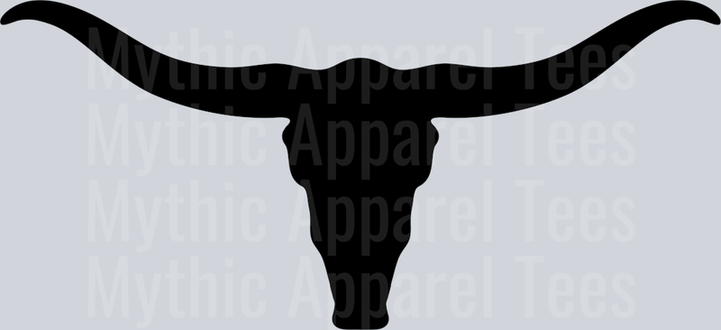 Cow Bull Horn DTF Western Transfers