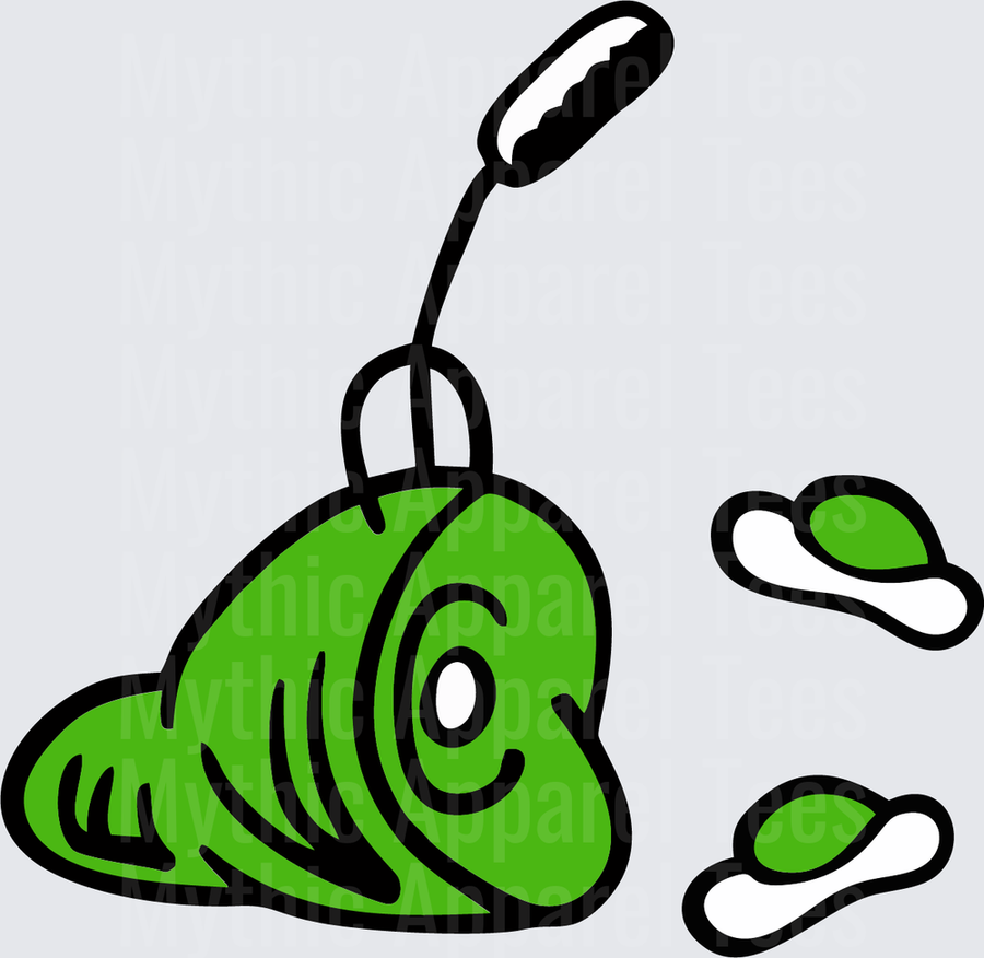 DR Seuss Green Fish One Fish Two Fish Cartoon Illustration