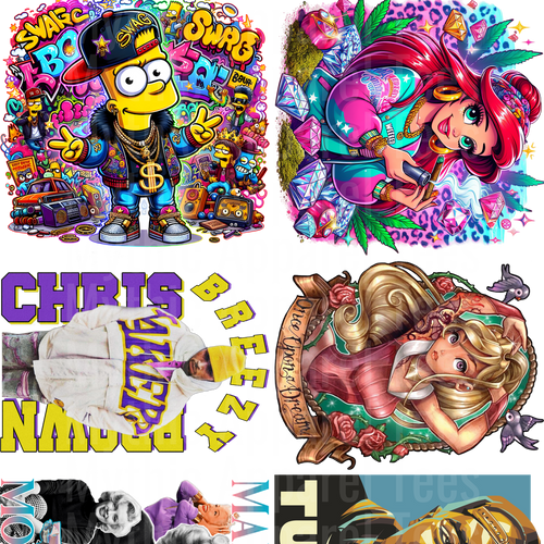 Pop Culture GANG SHEET 10 FULL SIZE IMAGES