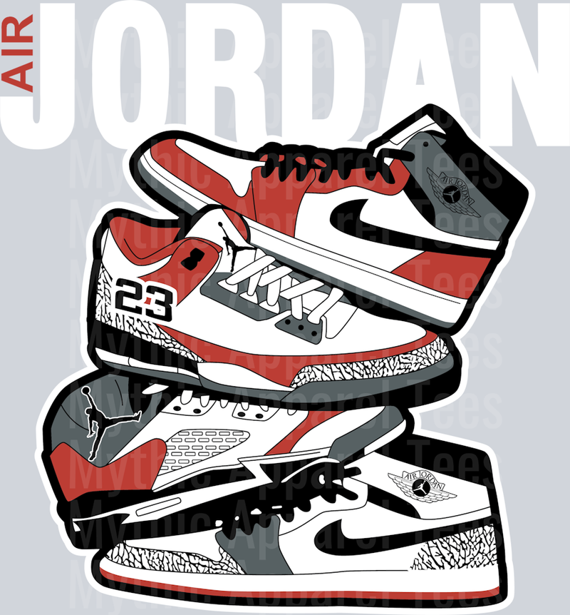 Air Jordans Grey Red White Michael Jordan Chicago Bulls Jordans Nike DTF Michael Jordan Transfers