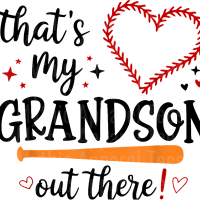 Grandma Grandpa Grandparents Baseball DTF Transfer