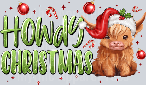 Howdy Christmas Highland Cow