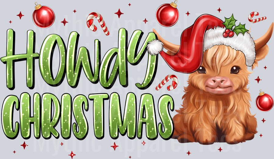 Howdy Christmas Highland Cow