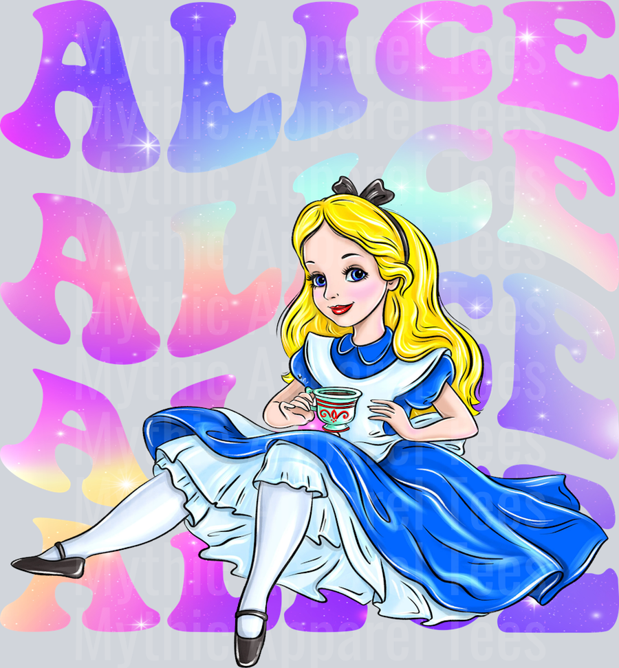Alice in Wonderland Stacked Name Disney